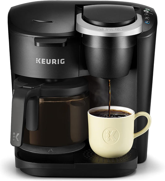 Keurig K-Duo Essentials Coffee Maker, with Single Serve K-Cup Pod and 12 Cup Carafe Brewer - Grey