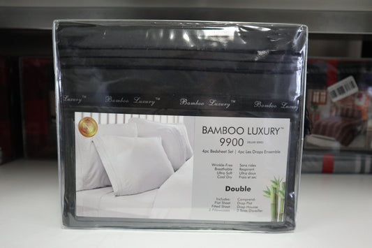 Bamboo Home Luxury 3pc Sheet Set - Dark Grey