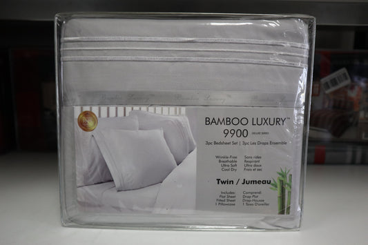 Bamboo Home Luxury 3pc Sheet Set - Light Grey