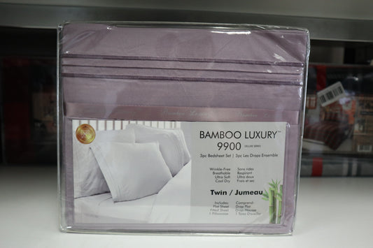 Bamboo Home Luxury 3pc Sheet Set - Mauve